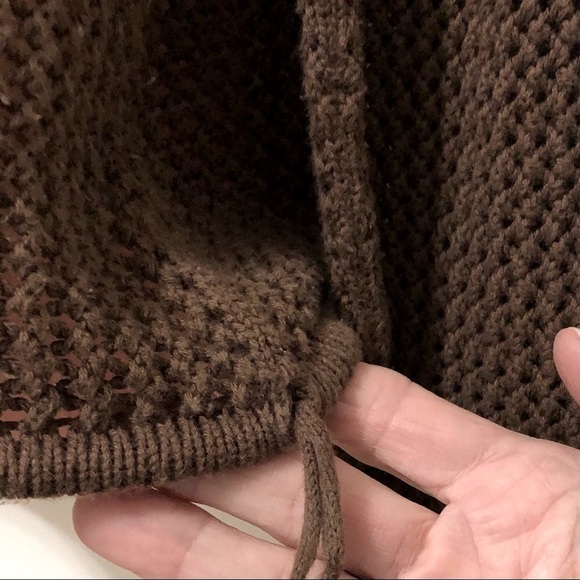 STAMP 10 Brown Crocheted Hoodie - Picture 5 of 9